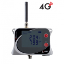 IoT Wireless Datenlogger für Temperatur und Luftfeuchtigkeit von externer Sonde, CO₂ und Atmosphärendruck von eingebauten Sensoren mit eingebautem 4G-Modem
